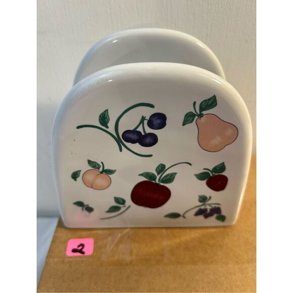 Princess house Orchard Medley Napkin holder Fruit Ceramic - Picture 8 of 8